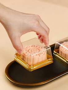 50个/100个装透明盖塑料烘焙容器 - 蛋糕、巧克力、糕点包装盒，生日、婚礼礼物，烘焙工具和厨房配件 - 多色 - 查看 2