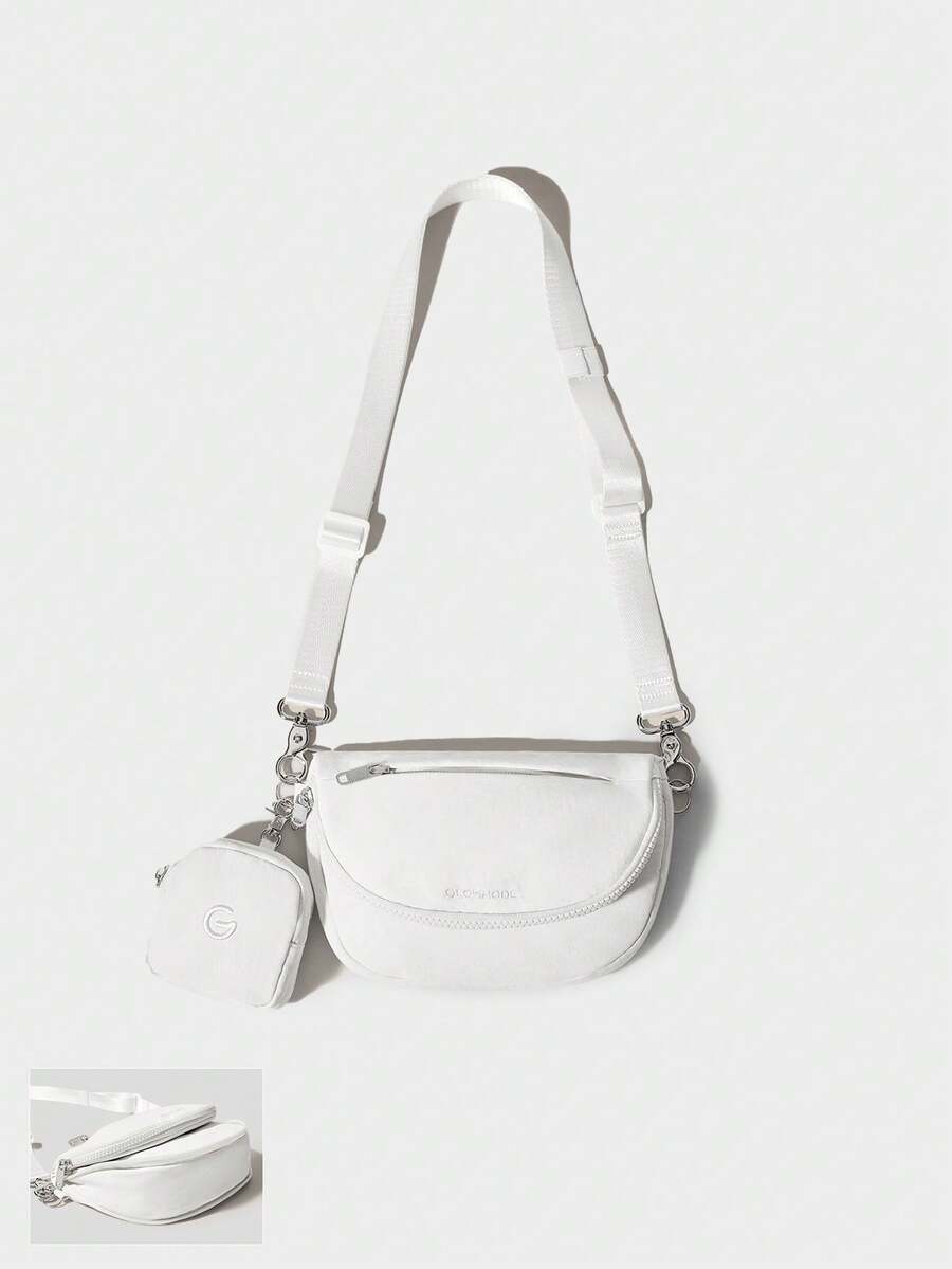 GLOWMODE 1.5 L  Easy  Commute  Water-Resistant  Shoulder  Strap  Bag  With  Clippable  Nano  Pouch  Daily  Casual  Valentine's  Day - milky white - View 1