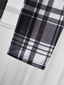 Boys Big Kids Loungewear Set - Four Season Black Short Sleeve Top Classic Gaming Console Placement Print And Black White Plaid All-Over Print Long Pants - Perfect Boys Home Pajama Set - Multicolor - View 6