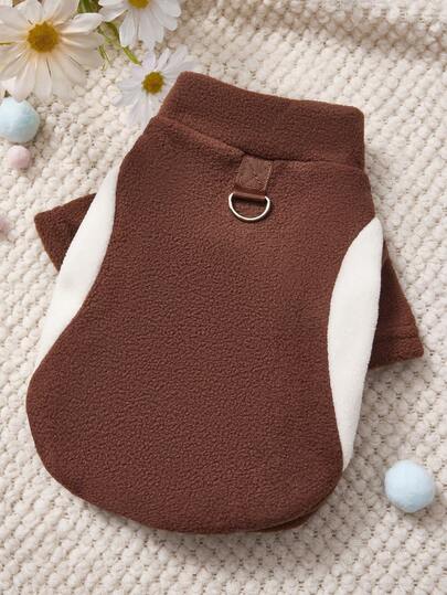 PETSIN 1件装宠物服装，加厚保暖内衬，防风透气，防静电，抗起球，弹力面料，易穿易洗，纯色经典设计，宠物衬衫打底衫，适合狗狗和猫咪穿着，适合圣诞节、宠物爱好者家庭聚会、日常散步、室内休闲、秋冬季宠物必备，舒适宠物外套，宠物服装，适合小型和中型宠物。