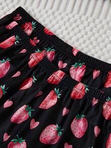 3pcs/Set Teen Girls Cute Avocado Print Pajama Set Includes Long Pants, Shorts, And Short Sleeve Top - Multicolor - View 8