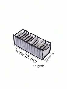 Black Mesh Underwear Organizer Drawer Divider Multifunctional Closet Storage Box See Through Design Foldable Space Saving Solution - Black - View 5