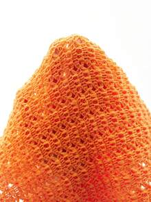 Travachic Women's Summer Sexy Beach Vacation Knotted Shoulder Pointelle Knit Sweater 2 Pieces Set - Orange - View 8