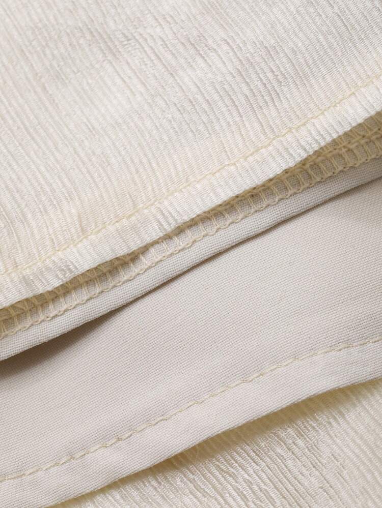 Women's Elegant Solid Color Lace Patchwork Puff Sleeve Long Dress, Spring/Summer Wedding Guest Dress Sundress