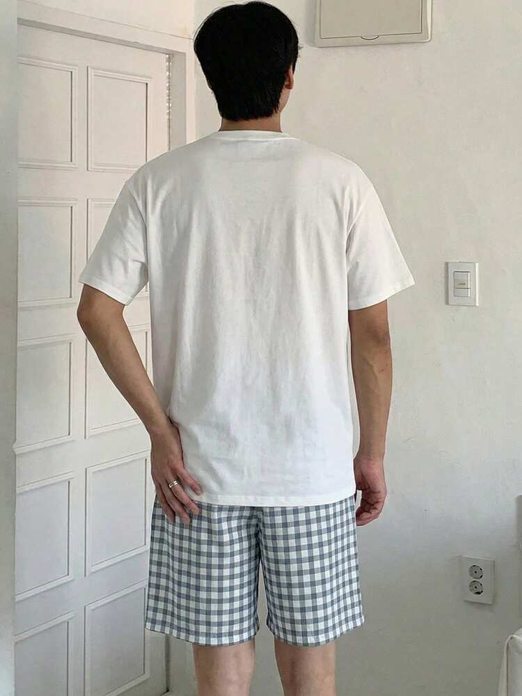 Men's Summer T-Shirt And Shorts Pajama Set