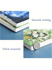 1pc/4pcs Van Gogh Sketch Book, 200 Pages, Blank Paper, Travel Sketchbook, Portable, Hand Drawing, DIY Painting Book, Art Painting, Painting Art Supplies - 14cmx14cm - View 7