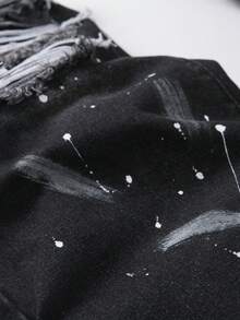 Manfinity EMRG Men's Pocket Distressed Casual Jeans - Black - View 6