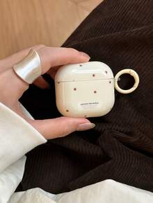 Cute Brown Polka Dot Pro Case With Strap, Cozy Autumn Winter Protective Cover Compatible With Apple Pro 2/Pro/3/4/2, Maillard Style Hanging Loop Earphone Case - Multicolor - View 6