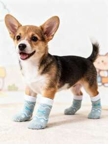 PETSIN Anti Slip Skid Bottom Lovely Puppy Dogs Pet Knits Socks Cute Pet Fashion Pets Dogs Socks For Cats Dog Toy Supplies