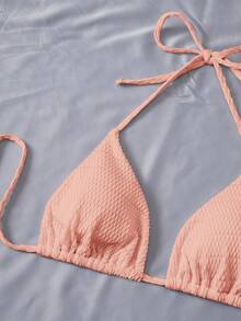 Swim Vcay Bikini de un solo color - Rosa - Ver 3