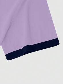 Claim Dot 男士撞色滚边扑克印花圆领短袖T恤 - 彩色 - 查看 5