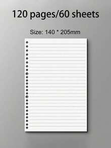 SHEIN 120-Page A5 Spiral Notebook, Soft Transparent Cover With Perforated Detachable Sheets, Waterproof Design, Music-Themed Gift For Office School College Supplies - Multicolor - View 13