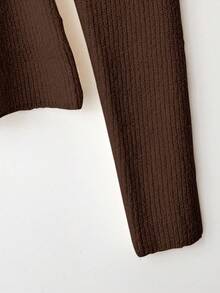 GlowEve New Arrival Women Pullover Sweater, European & American Style, Versatile, Minimalist Fashion Knitted Top - Brown - View 3