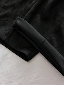 AXEPEAK Men's Casual Everyday Letter Embroidery Slant Pocket Pants - Black - View 4