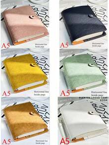 Notebook Smooth And Fluent Writing With Detachable Soft Leather Cover For Student Stationery Office Supplies,School Supplies,Back To School - Multicolor - View 3