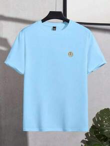 Manfinity Homme Men's Casual Solid Color Crew Neck Short Sleeve T-Shirt, Summer 3pcs/Set Mens Tshirt - Green - View 7