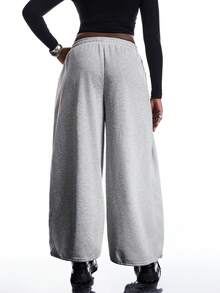 SHEIN EZwear Plus Size Drawstring Waist Loose Sweatpants, Versatile For Sports And Outdoor Activities, Spring/Summer Graduation,Back To School Outfits,Graduation,Teacher Outfits For Women,Back To School