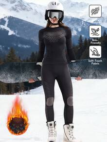 In My Nature 女士滑雪用吸湿排汗保暖内衣 - 粉色 - 查看 2