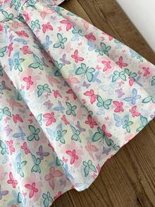 LMoss Kids Đầm ôm dáng cổ vuông thêu lưới dệt cho bé gái - Nhiều màu - Xem 7