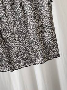 Tween Girls' Casual Polka Dot Print Round Neck T-Shirt, Summer - Coffee Brown - View 4