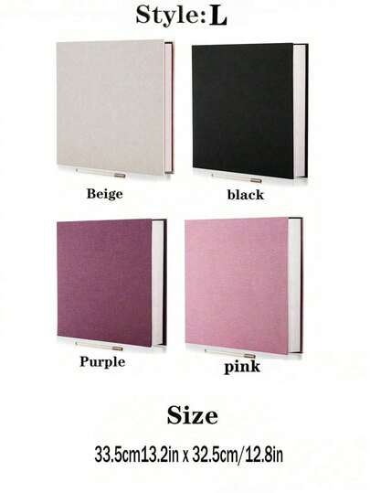 Álbum de fotos de lino autoadhesivo, álbum de recortes de fotos de tamaño 13.2 * 12.8 DIY, regalo de cumpleaños para mujer/madre, boda, bebé, viaje familiar