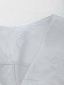 Franclia 大码女士休闲复古优雅通勤商务V领提花编织无袖常规背心 - 白色 - 查看 5