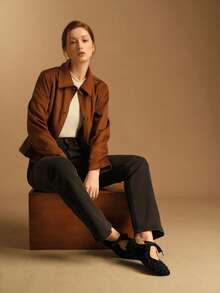 Rosivie Women's Casual Versatile Commuting Simple Lace-Up Flats Valentine's Day