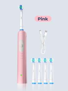Teckwe Adult Electric Toothbrush, Rechargeable Toothbrush With 4 Brush Heads, Smart Pressure Sensor, Deep Clean Technology, Teeth Stain Removing Valentine's Day Gift - Multicolor - View 10