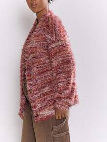 MUSERA 女士开衫 春季休闲 Y2K 90年代条纹宽松机场度假夏季返校冬季日常时尚 - 彩色 - 查看 5