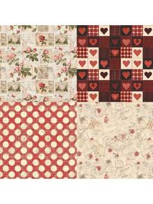 24张DIY相册、剪贴簿、日记材料纸、卡片制作背景纸，6英寸单面图案纸 - 彩色 - 查看 4