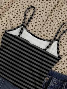 Attitoon 3件套女士复古百搭舒适豹纹、条纹、波点印花吊带背心，适合夏季、外出、搭配、机场造型，时尚别致，Y2K风格春季单品 - 彩色 - 查看 3