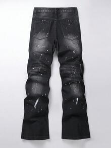 Manfinity EMRG Men's Pocket Distressed Casual Jeans - Black - View 2