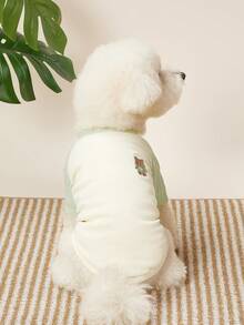 PETSIN Camisetas interiores para mascotas - Nueva colección de otoño de ropa para perros para Pomerania, Bichón Frisé, Yorkies, Poodles y otras razas pequeñas - Verde - Ver 2