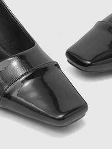 CUCCOO BIZCHIC 休闲通勤简约百搭时尚女式高跟鞋 - 靜夜黑色 - 查看 4