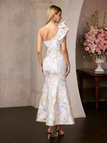 MOTF Soiréza WOMEN'S SPRING JACQUARD ONE SHOULDER DATE PARTY DRESS - Multicolor - View 3