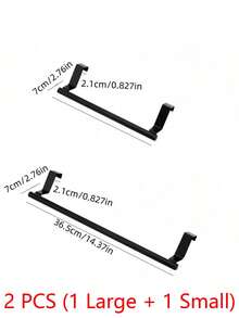 1pc/2pcs Stainless Steel Towel Rack, Over The Door Towel Hanger, Kitchen Accessories, Home Organization, No Drilling Cabinet Cloth Hanging Rack, Single Bar Kitchen Towel Holder - Multicolor - View 11
