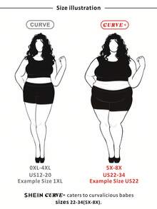 SHEIN CURVE+ 纯色加大码吊带摆裙，长款度假连衣裙，结婚纪念日连衣裙，白色连衣裙，波西米亚风长款白色连衣裙 - 霧霾藍 - 查看 4