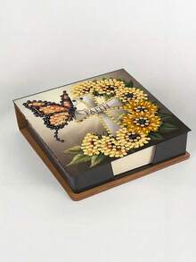 1Pc Diy 5d Diamond Painting Set - Nine-Grid Mandala Pattern Notebook And Memo Box - Unique Handmade Gift, Diamond Art Set, Irregular Circle, A Unique Handmade Gift For The Office And Home Desk.