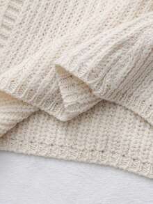 Franclia 2025 Spring/Summer New Design Bow Tie Strap Ribbed Casual Commute Fitted Waist Knit Vest Top Paired With Pants Set - Beige - View 7