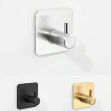 1/3/6-Piece Set Self-Adhesive Hook Wall Stickers, Coat Key Towel Bag Hat Hooks, Home Accessories Storage - Three-color square hook - View 2