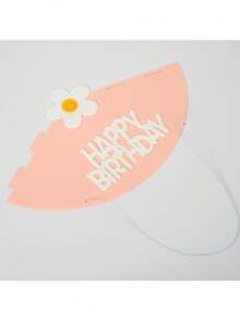 1顶雏菊生日帽，适合生日派对，创意头饰，花朵生日蛋糕帽，派对拍照道具 - 彩色 - 查看 12