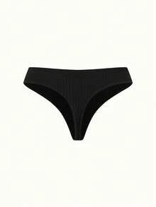 Bonmuse 3条/包 女士随机颜色印花蝴蝶结可爱甜美丁字裤，柔软舒适女士内裤 - 彩色 - 查看 7