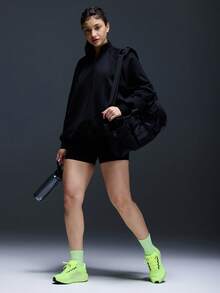 Powerista Women's Stand Collar Zipper Front Pocket Casual Versatile Daily Outdoor Sports Long Sleeve Jacket - Black - View 4