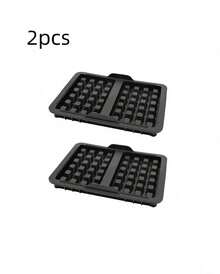 2 Packs Silicone Waffle Mold, 2 Cavities Waffle Baking Mold, Material Waffle Mold For Cake Chocolate Craft Candy Soap, Black - Black - View 12