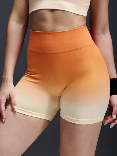 Powerista 女士渐变色高腰休闲健身运动短裤