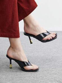CUCCOO BIZCHIC 女士黑色高跟鞋、人字拖 - 黑色 - 查看 4