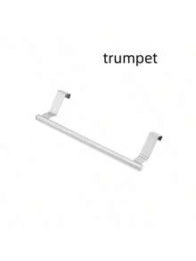 1pc/2pcs Stainless Steel Towel Rack, Over The Door Towel Hanger, Kitchen Accessories, Home Organization, No Drilling Cabinet Cloth Hanging Rack, Single Bar Kitchen Towel Holder - Multicolor - View 7
