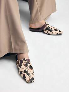 Mnmlis Women's Fashionable Commuter Leopard Print Slip-On Flats Valentine's Day