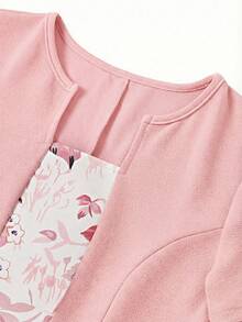 Ellevyn Đầm 2 trong 1 phối họa tiết hoa thanh lịch dành cho nữ, thích hợp cho mùa hè. - Hồng - Xem 5