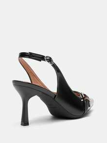 CUCCOO BIZCHIC 女士性感尖头高跟鞋，户外/通勤红色派对婚礼活动鞋，适合春假、复活节、圣诞节、情人节等场合。 - 黑色 - 查看 5